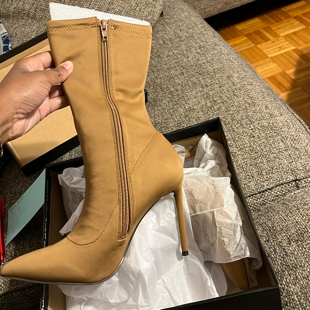 Tan/Brown Stilleto Bootie
